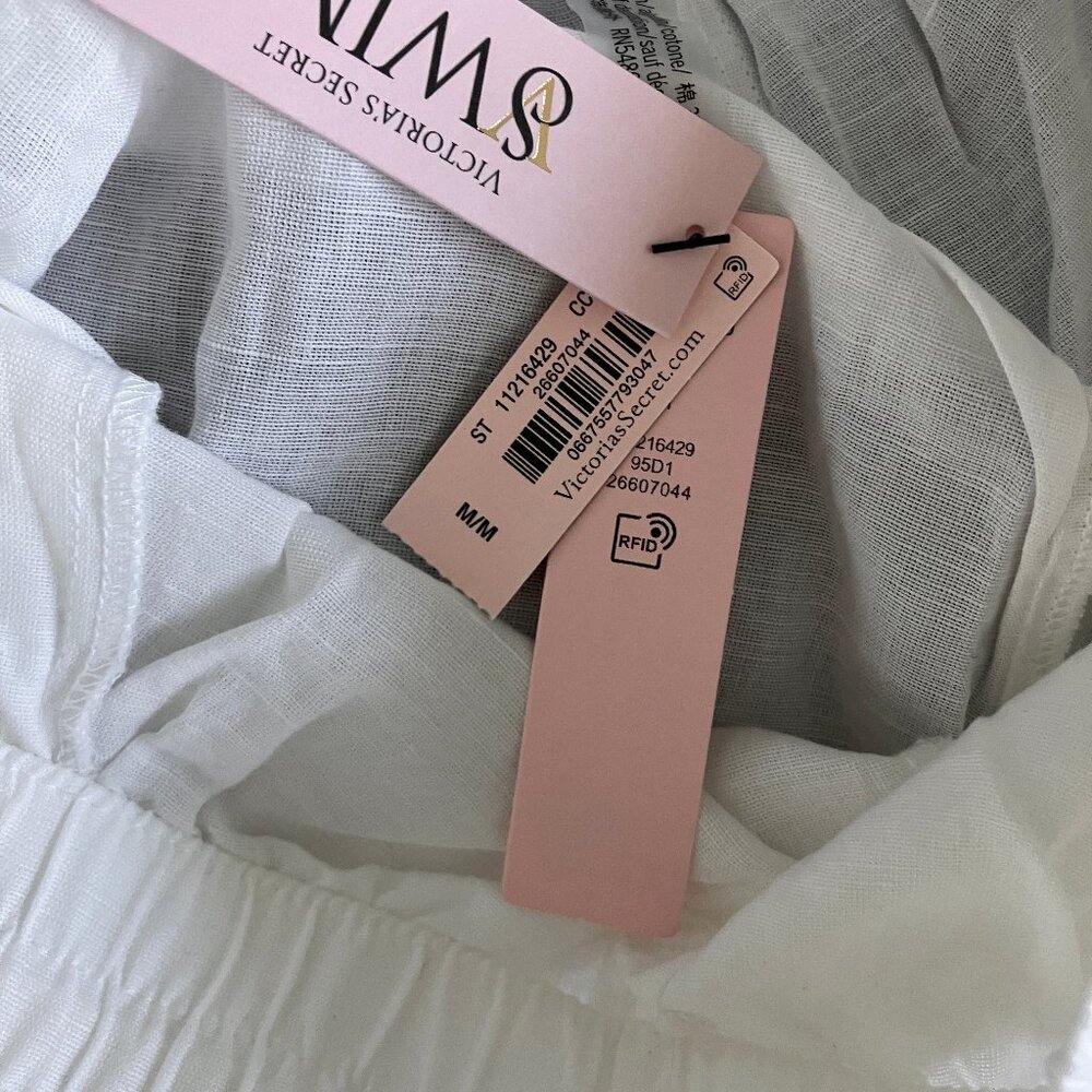 Victoria Secret-White Linen Lounge/Beach Pant-M - Picture 4 of 6